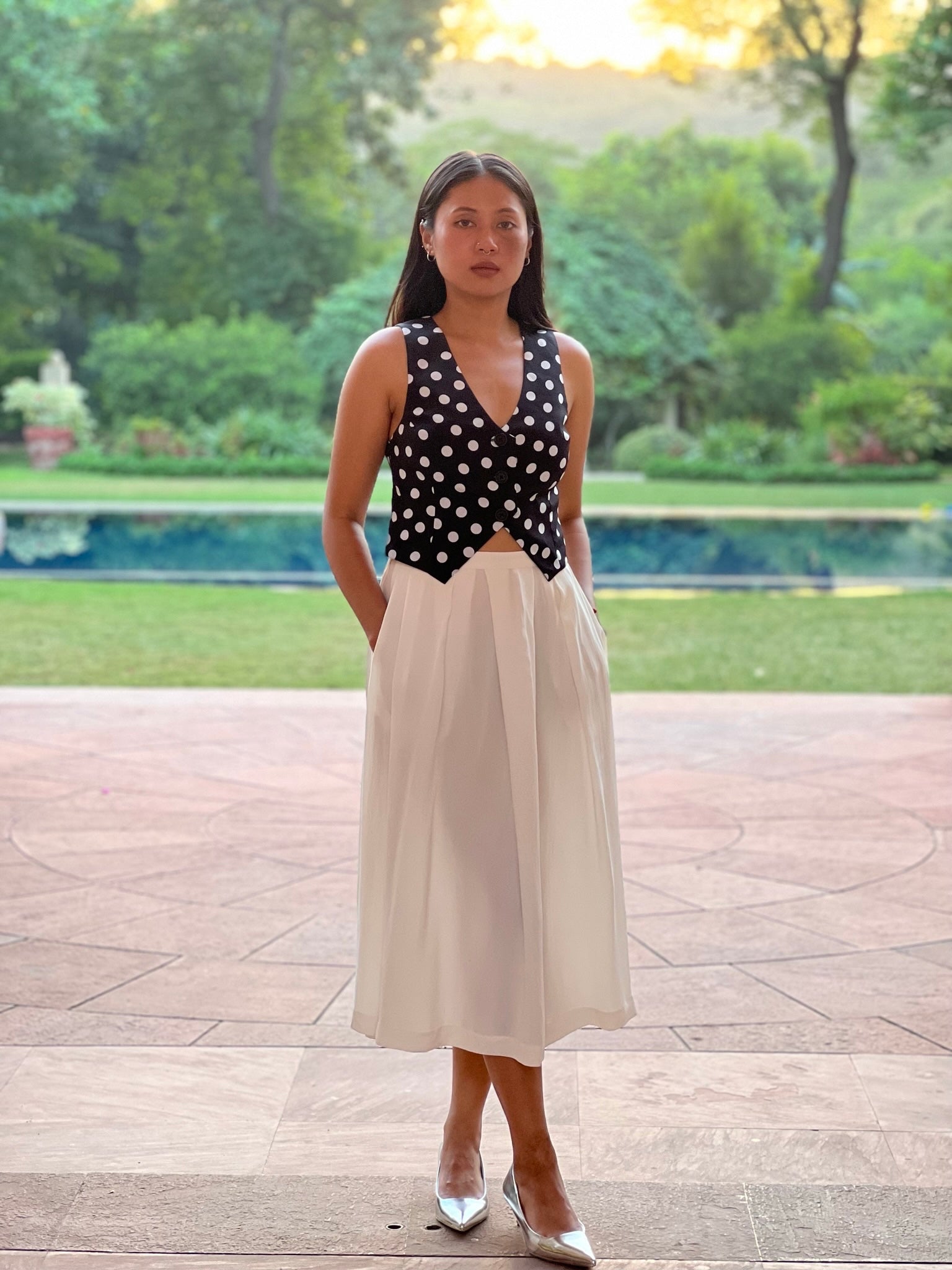 Tailored Waist Coat - Noir Dot