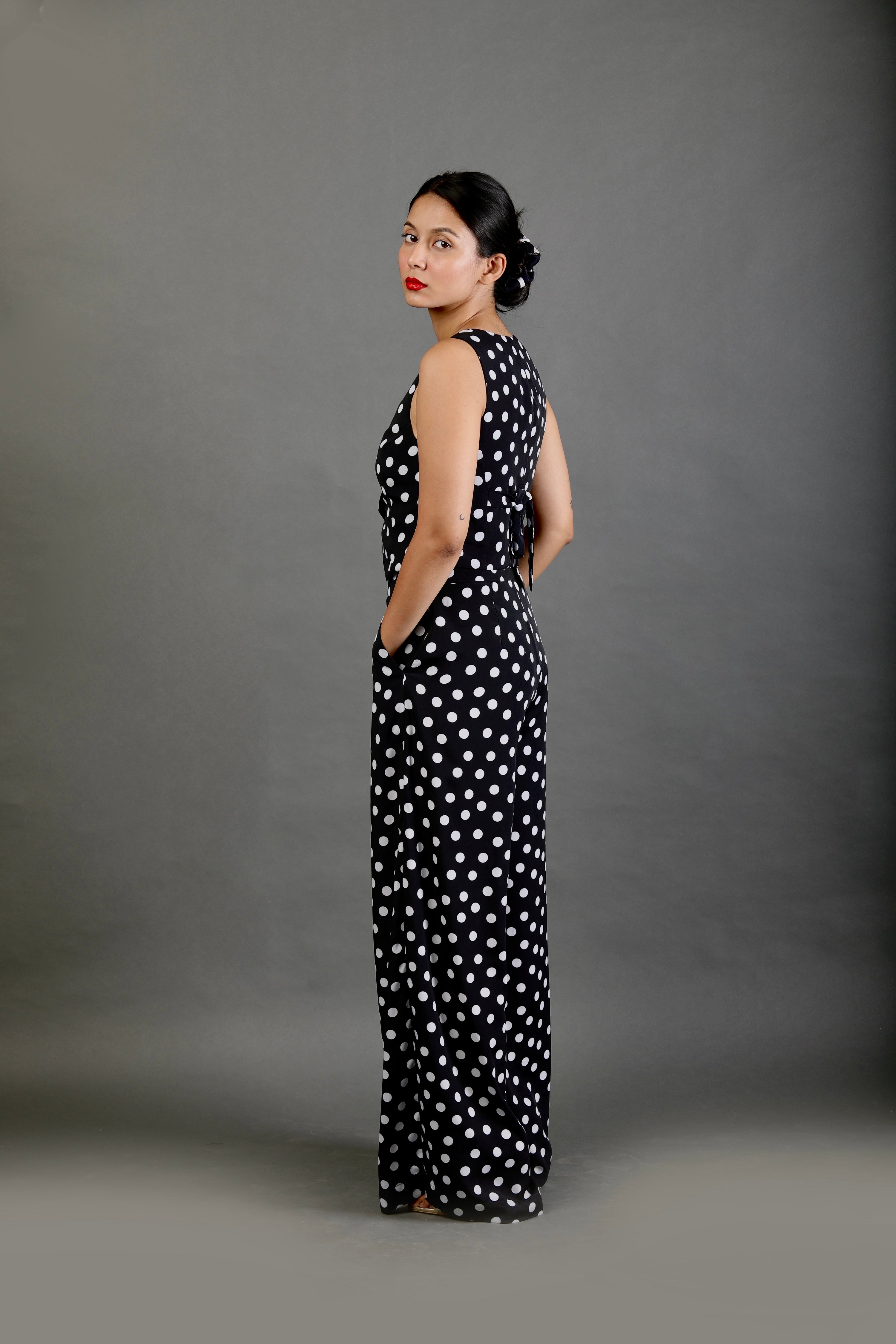 Trousers with Pockets - Noir Dot
