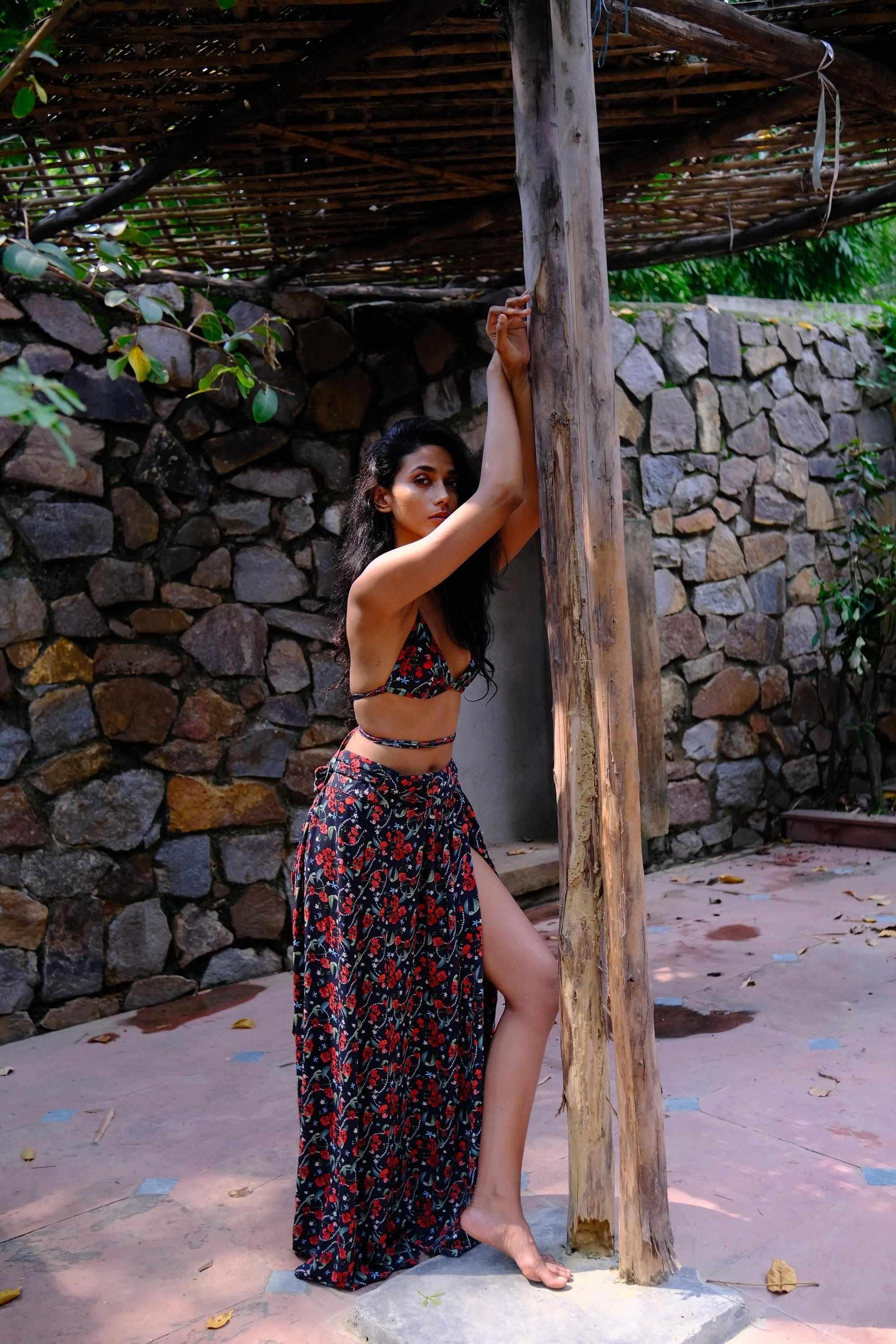 Royal Poinciana Long Tie Up Sarong