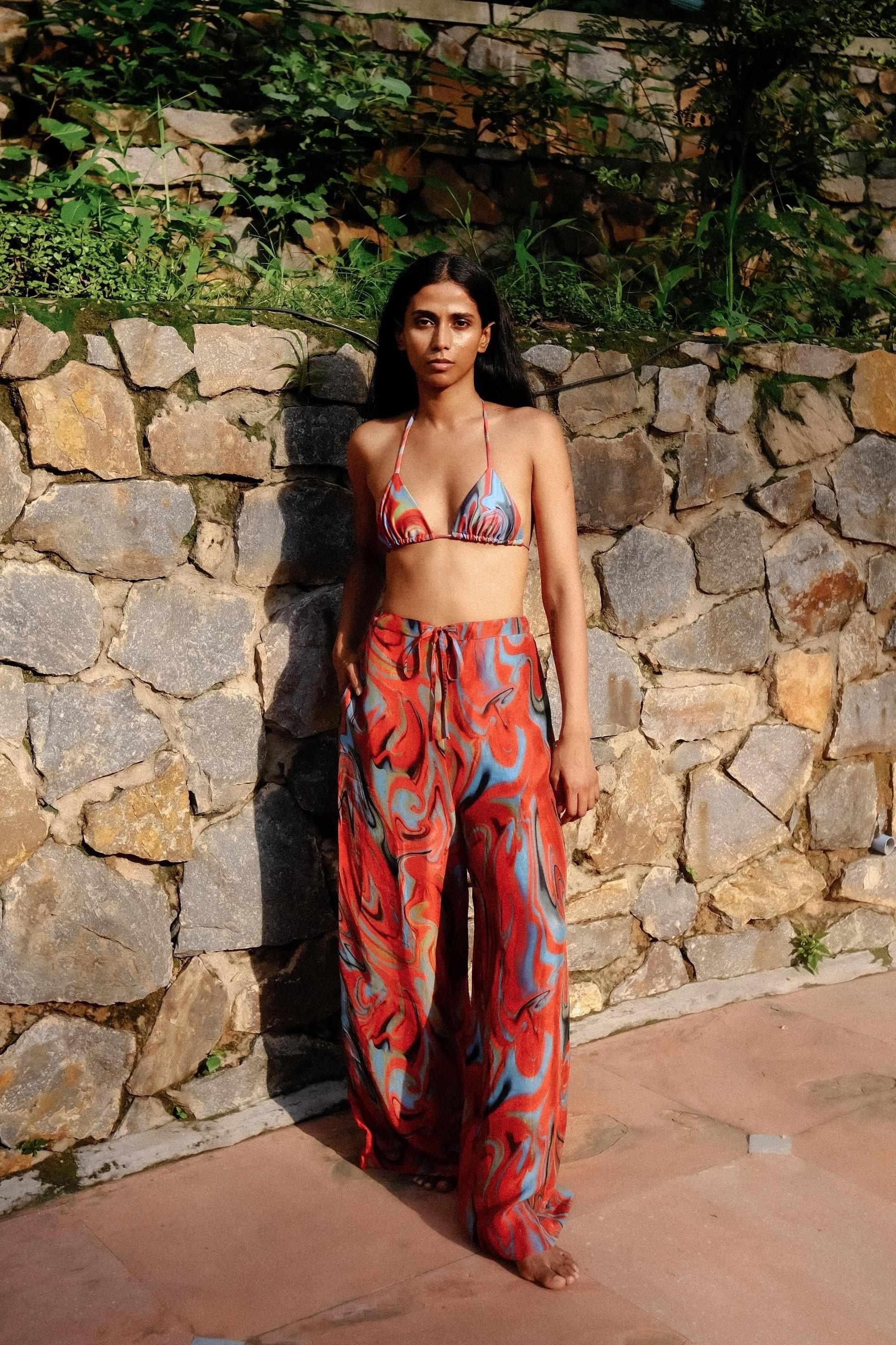 Cayenne Wave Lounge Trousers with Pockets-izsi-IZSI