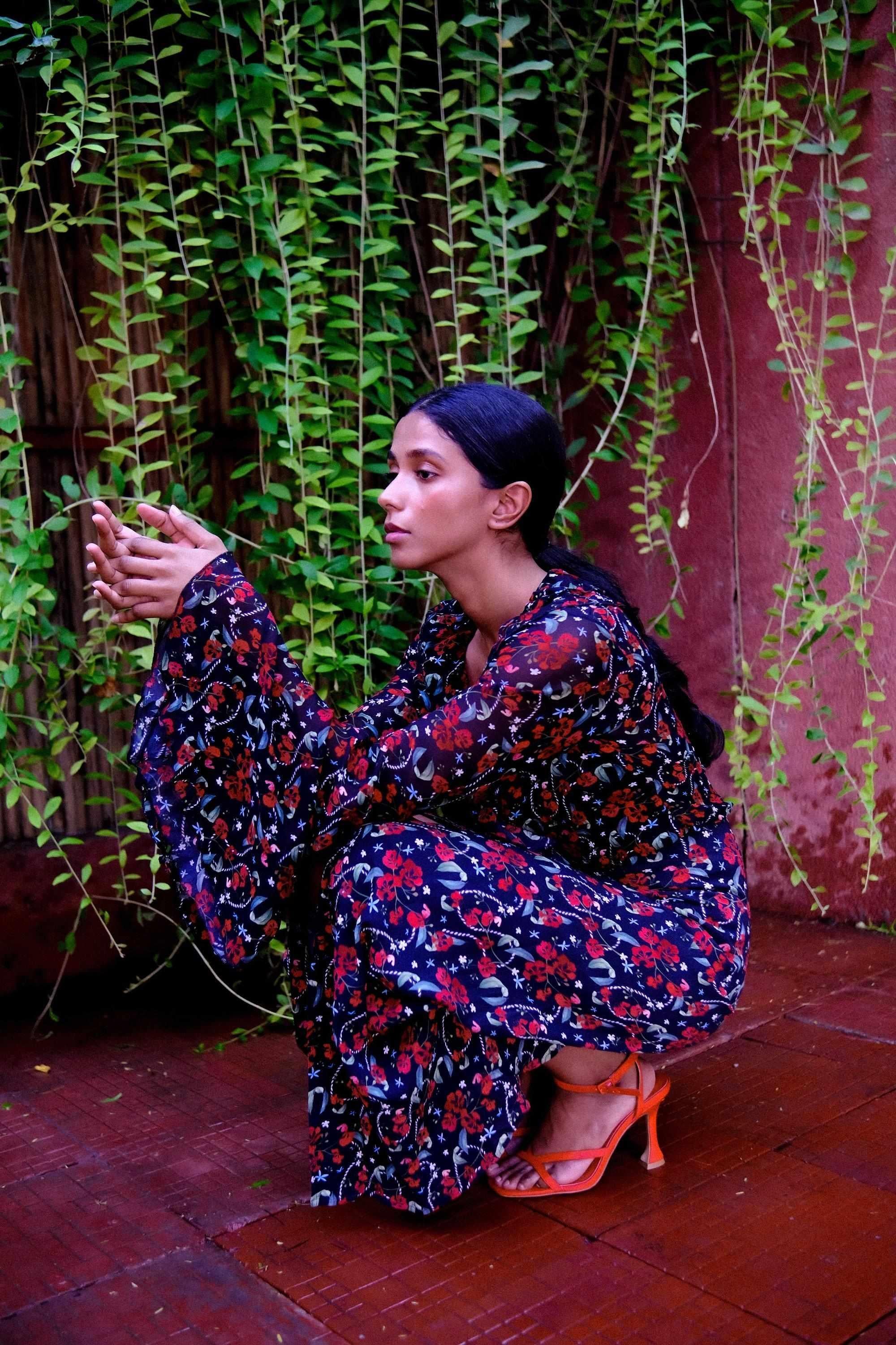 Royal Poinciana Flamenco Top-izsi-IZSI