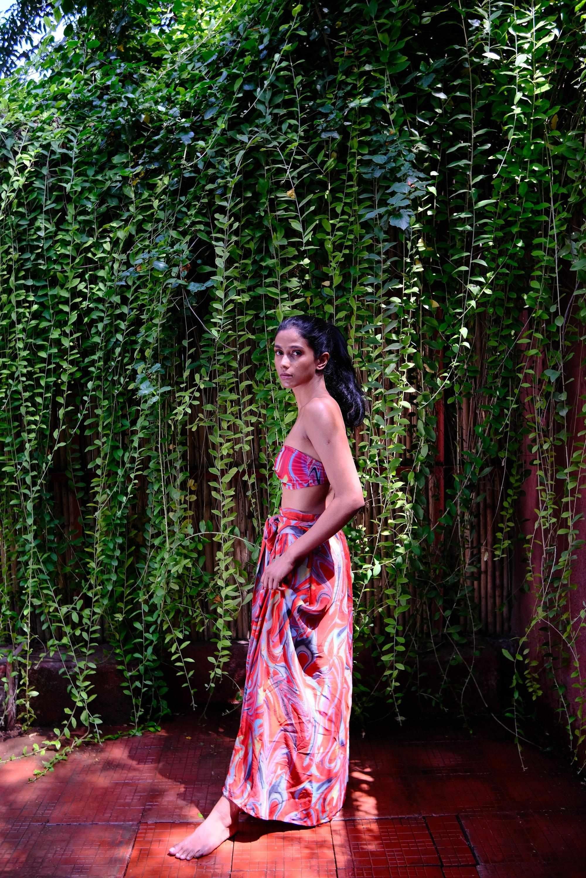 Cayenne Wave Long Tie Up Sarong