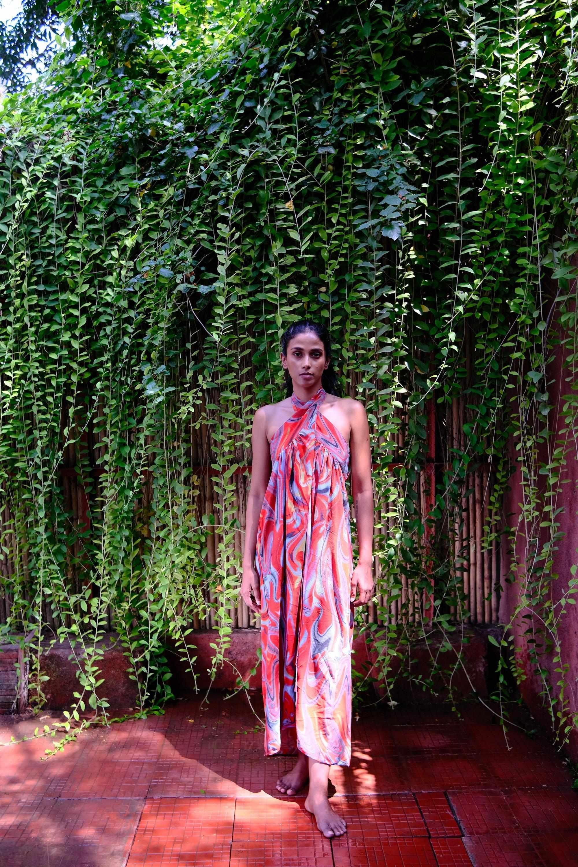 Cayenne Wave Long Tie Up Sarong