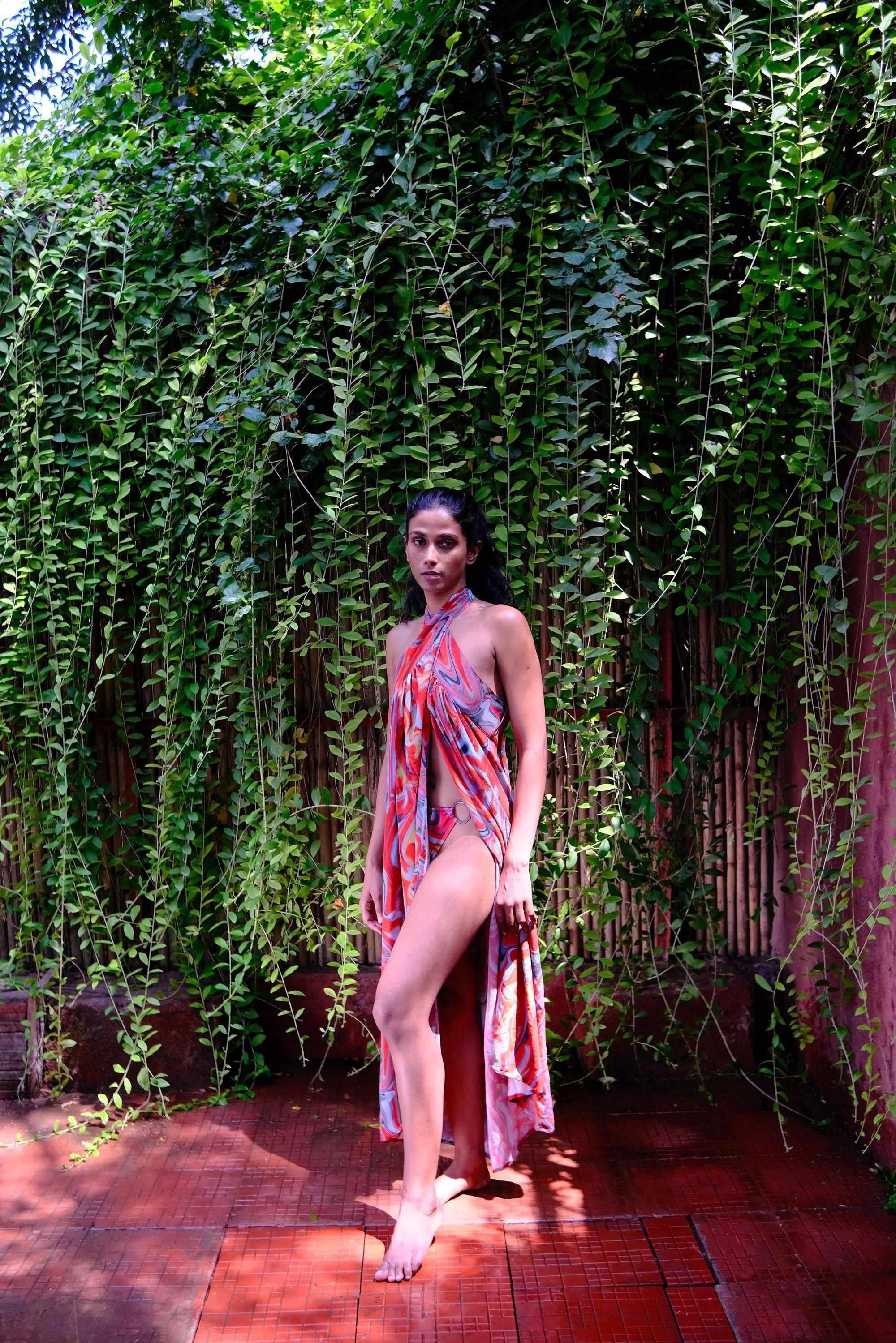 Cayenne Wave Long Tie Up Sarong