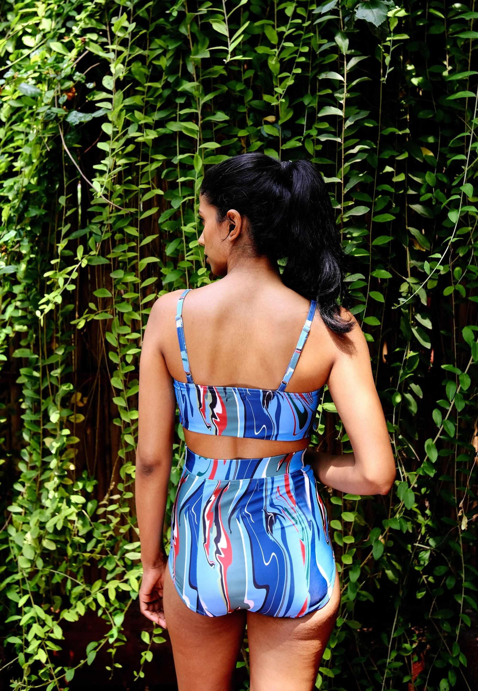 Cosmic Wave Bikini Box Top