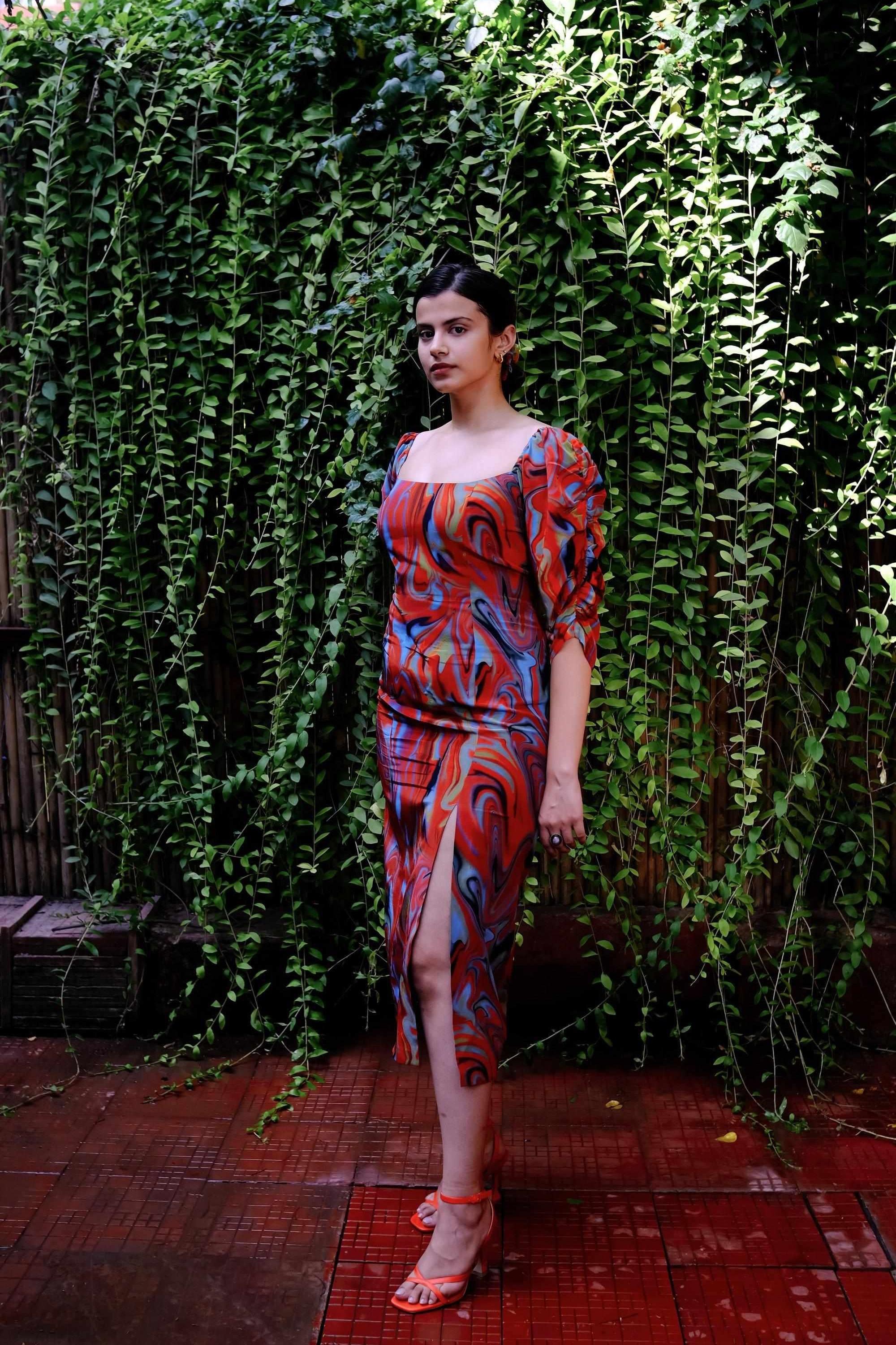 Cayenne Wave Waist Cinching Dress