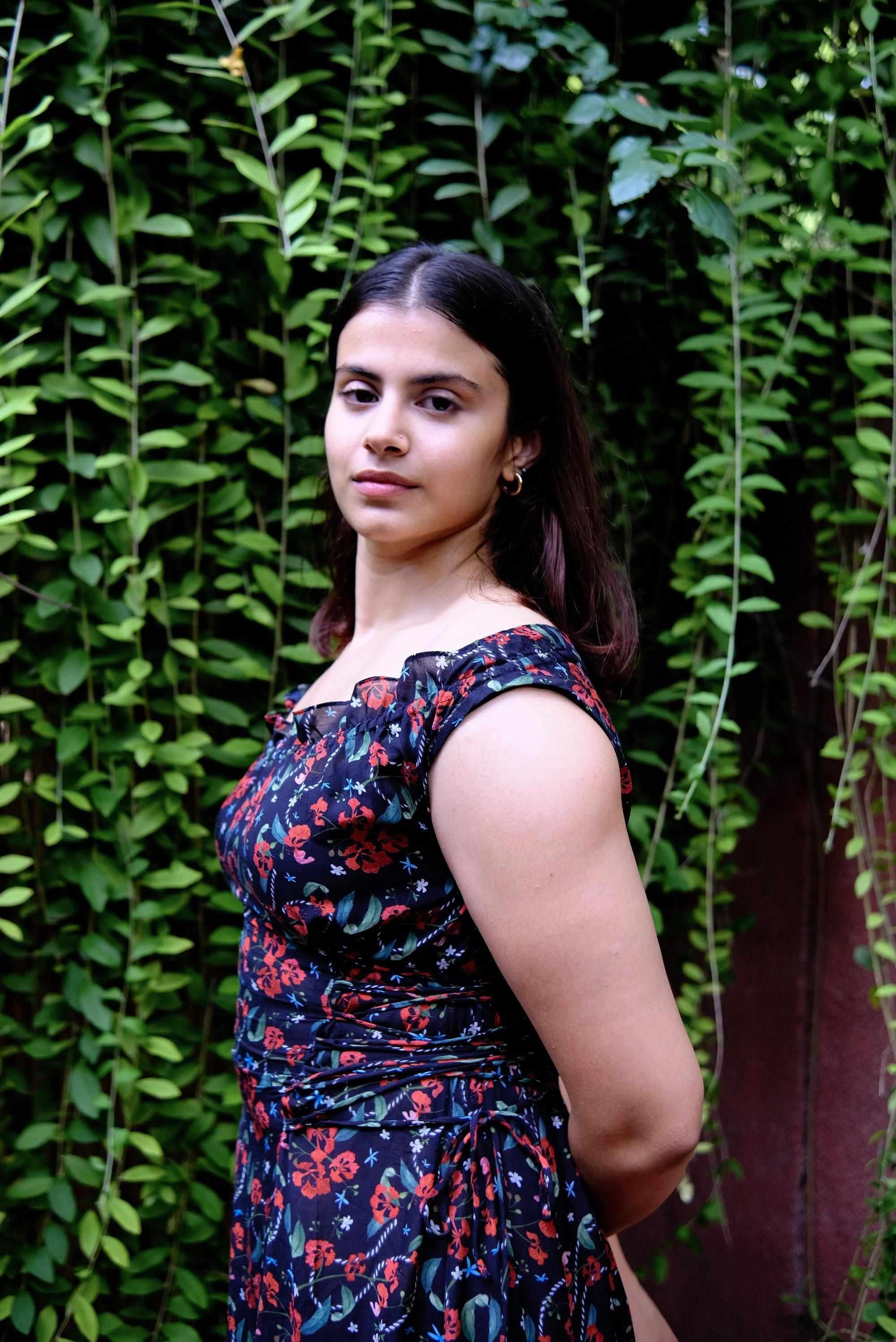 Royal Poinciana Side Tie Up Dress