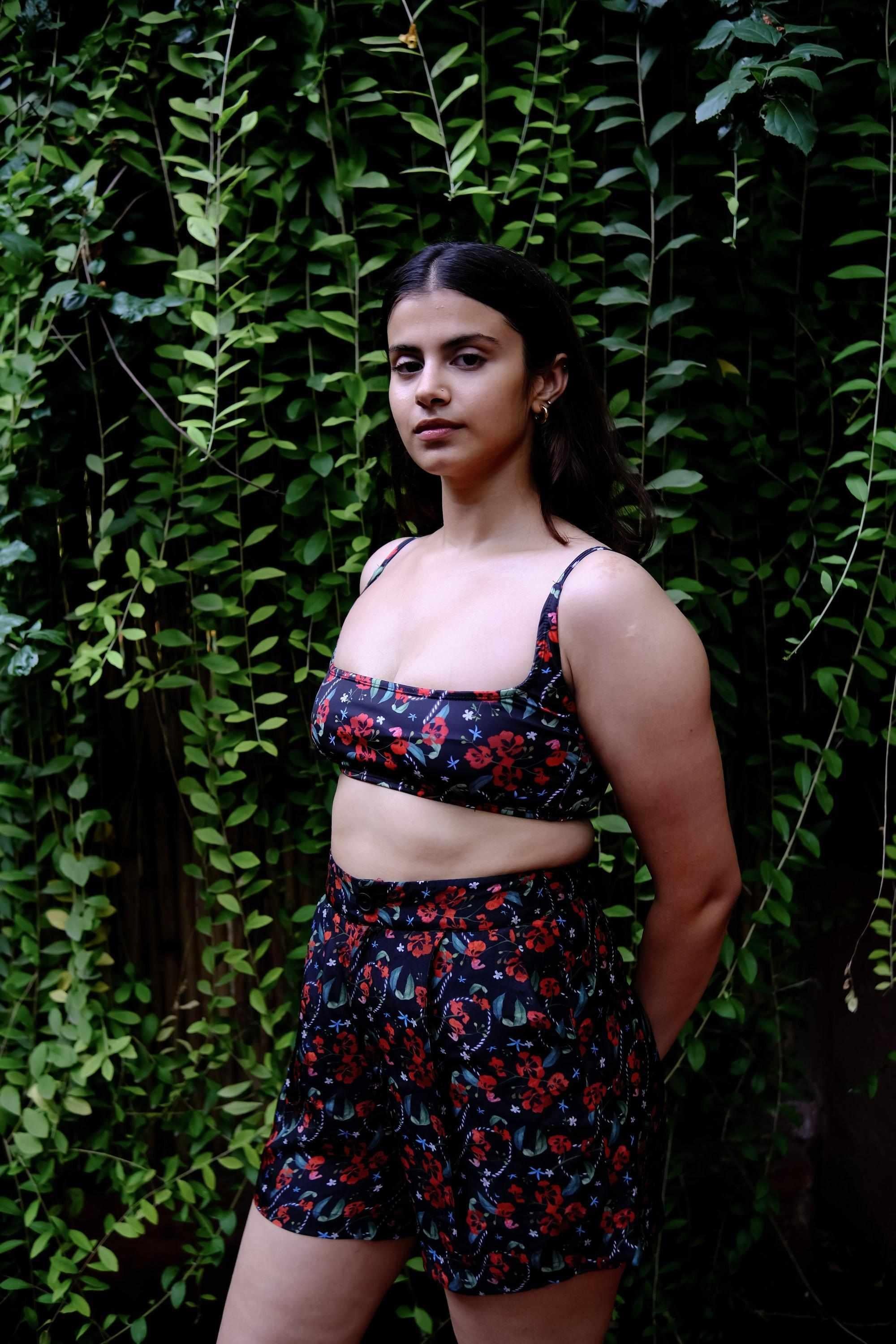 Royal Poinciana Bikini Box Top