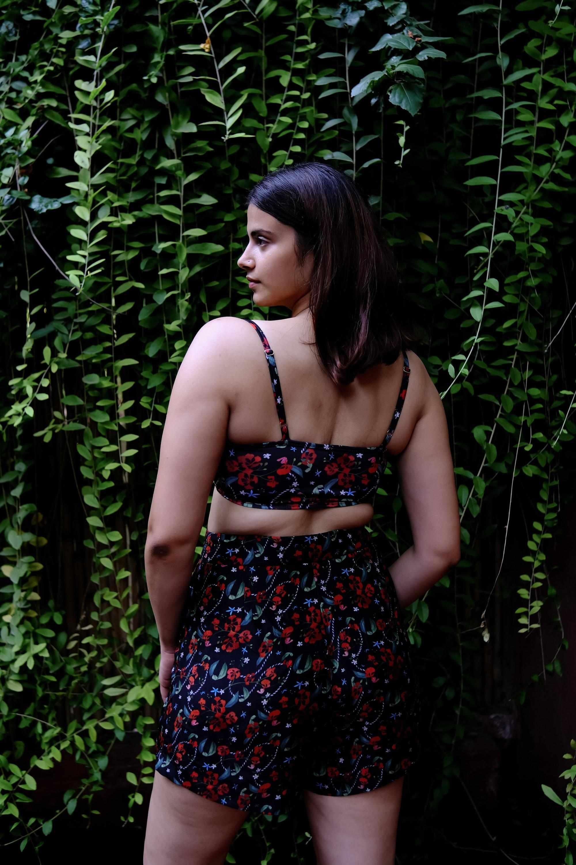 Royal Poinciana Bikini Box Top