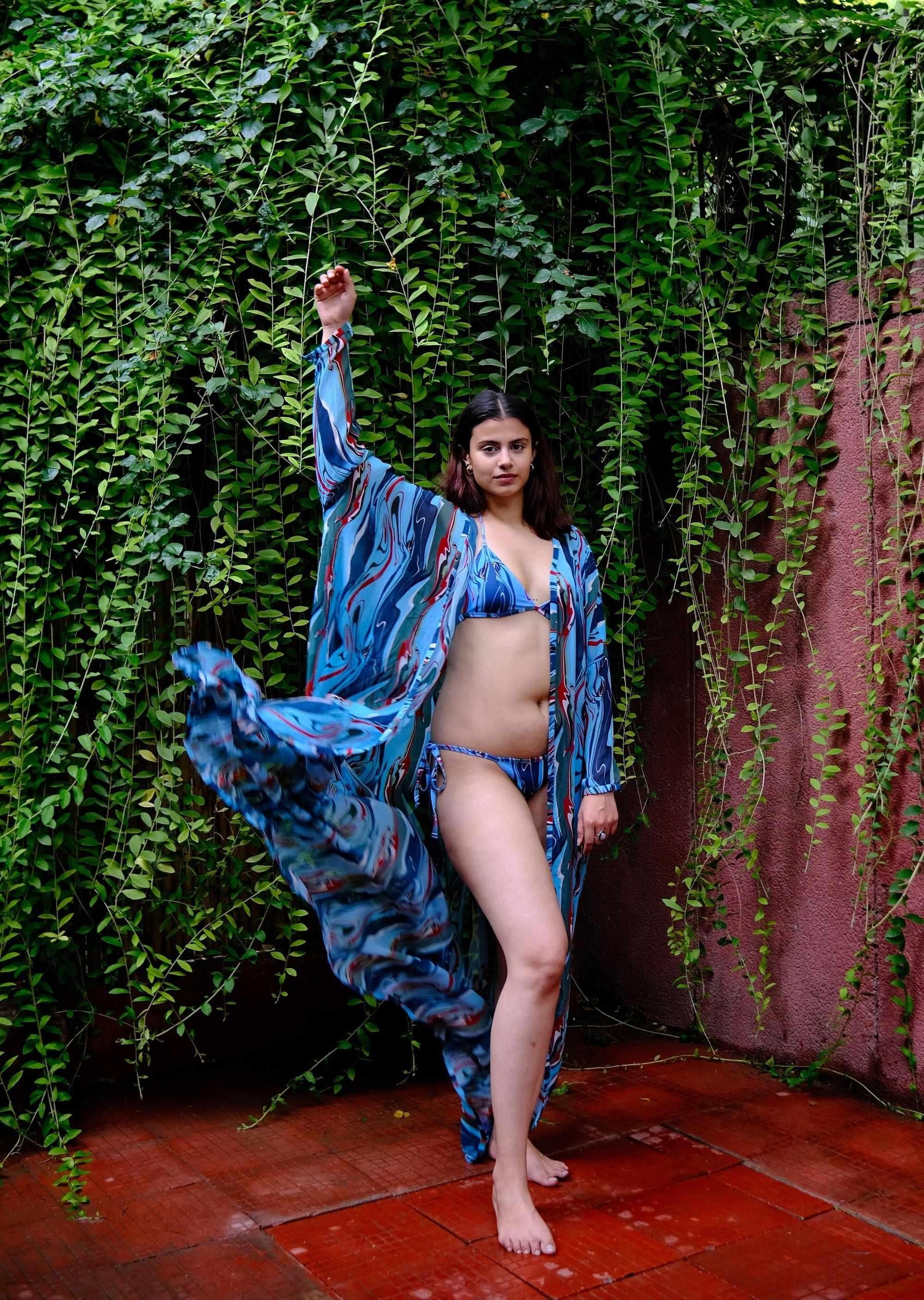 Cosmic Wave Front Open Kaftan