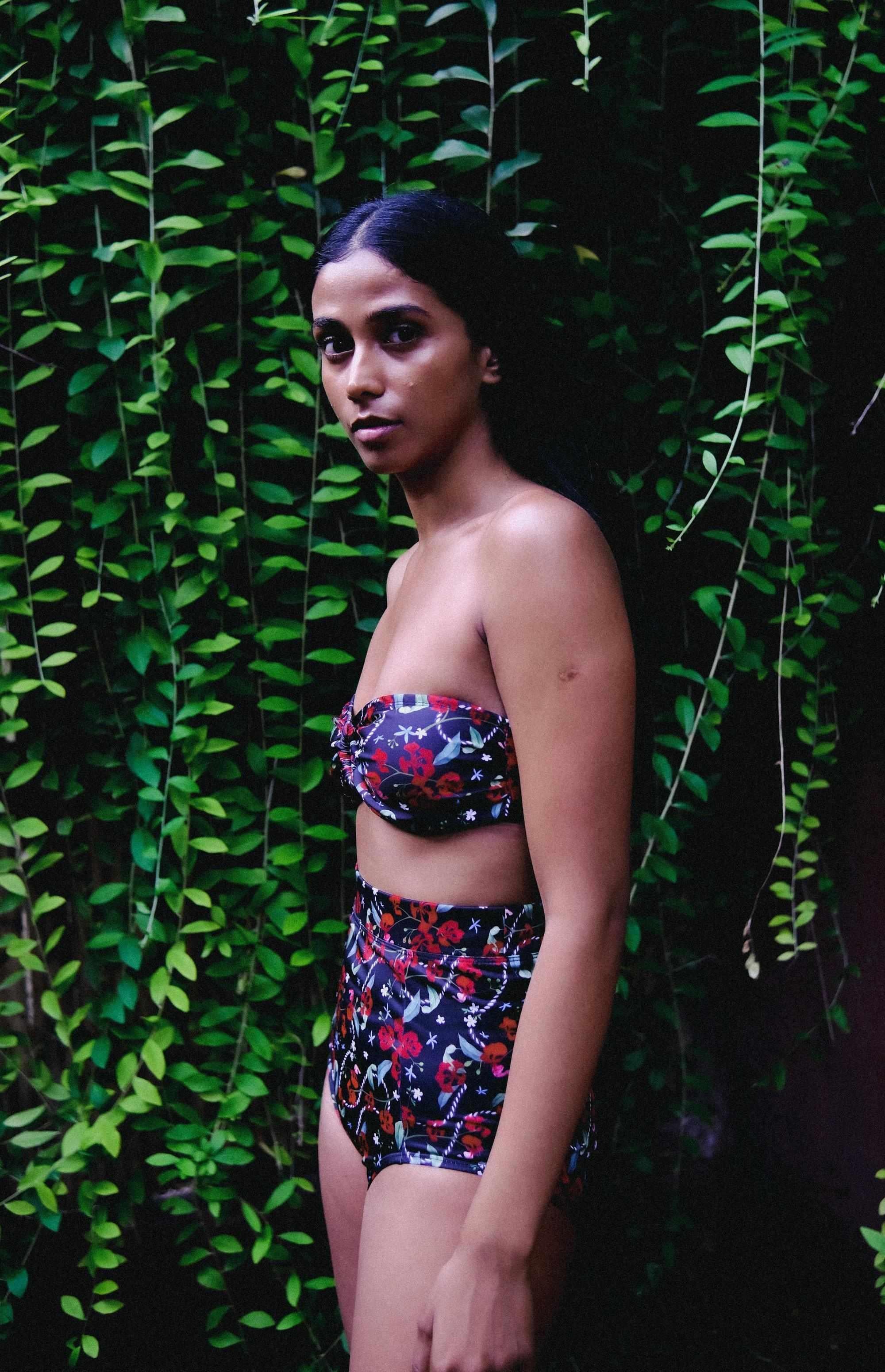 Royal Poinciana High Waist Bikini Bottom