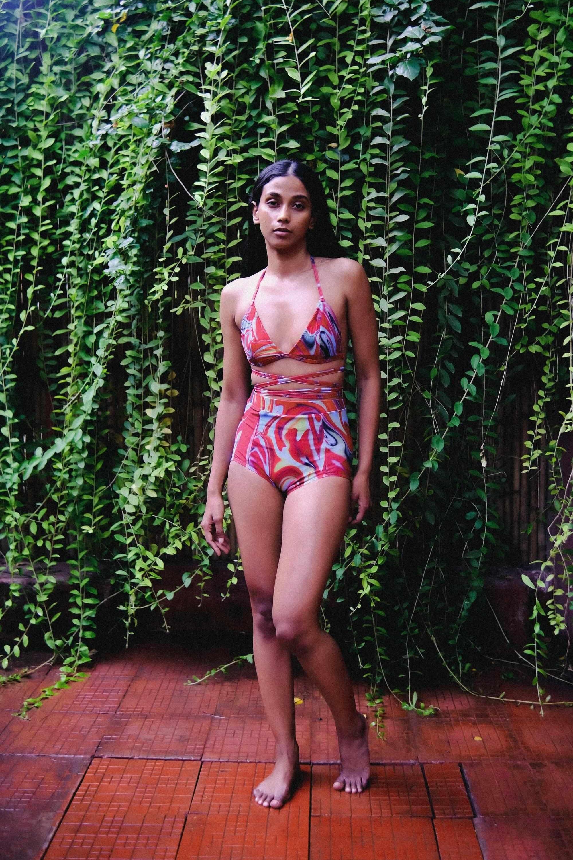 Cayenne Wave High Waist Bikini Bottom