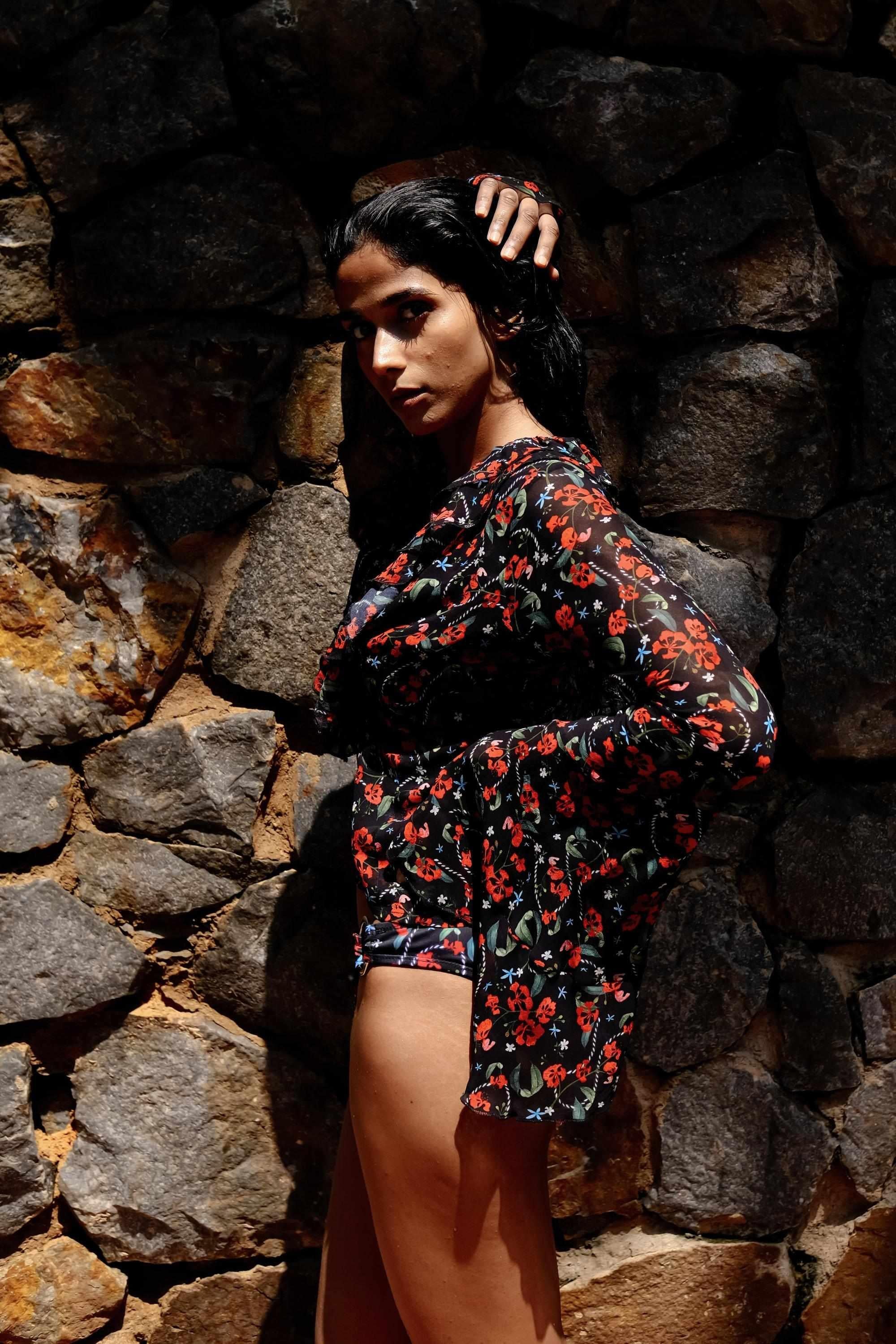 Royal Poinciana Flamenco Top