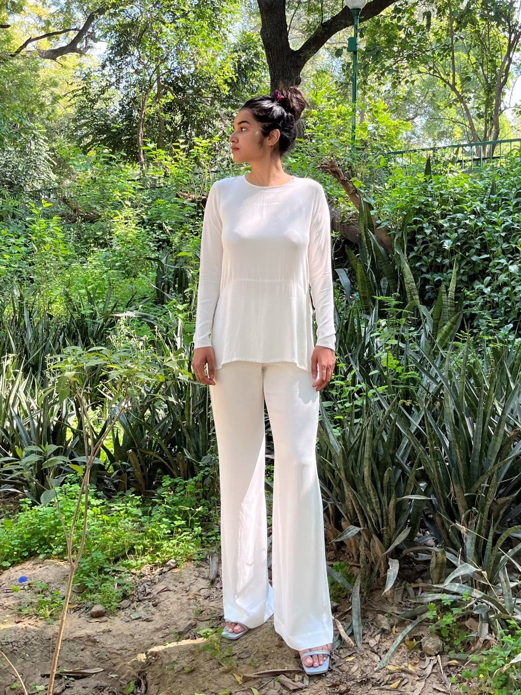 White High Waist Trousers-Resortwear-izsi-IZSI