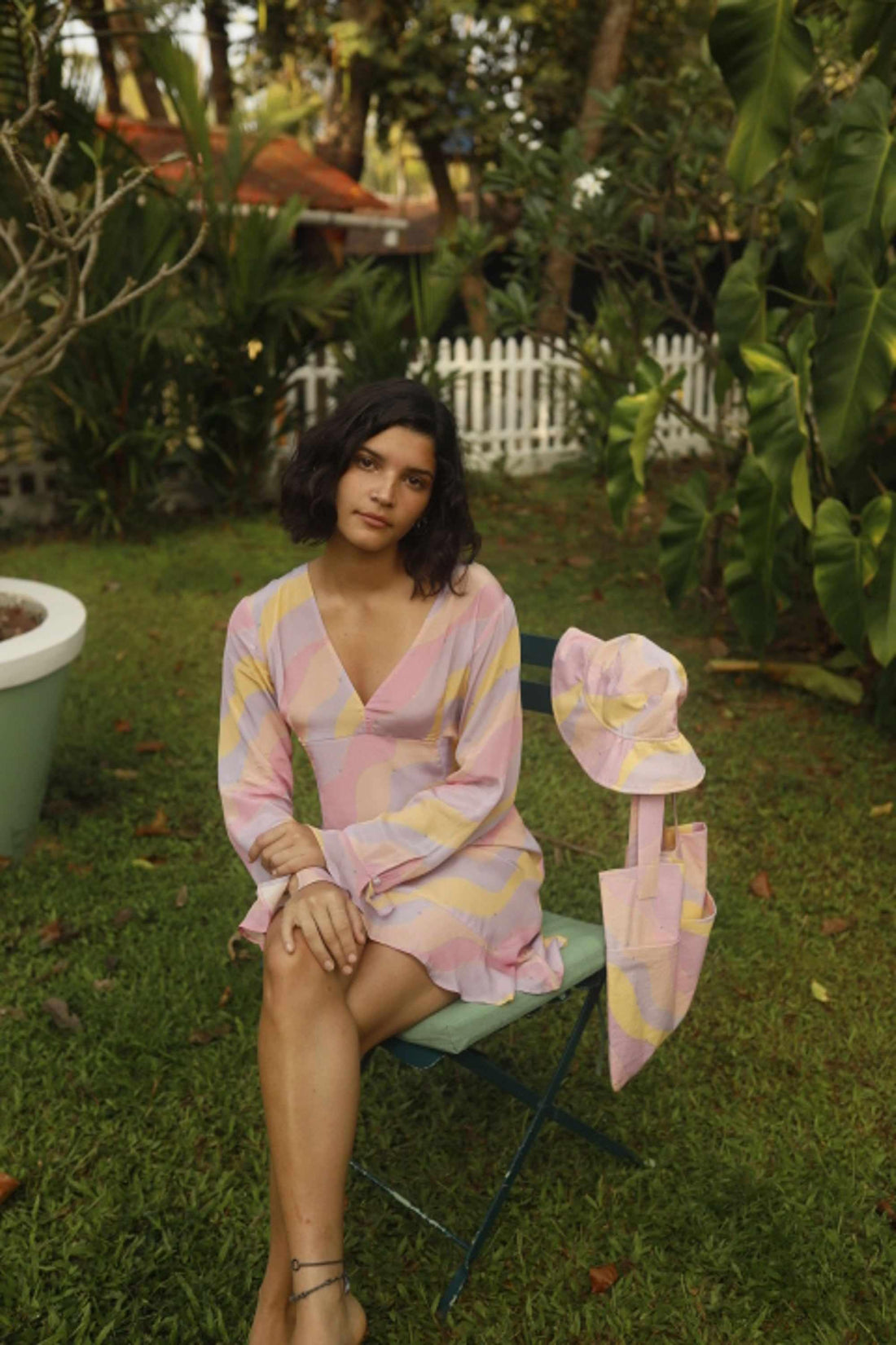 Jasmine Wave 100% Cotton Canvas Tote Bag-Accessories-izsi-IZSI