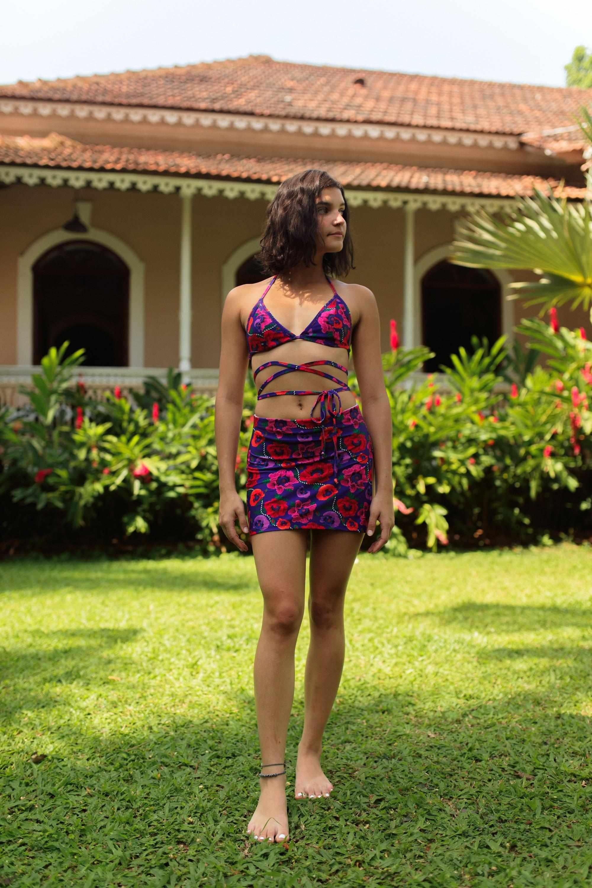 Oriental Poppy Coverall-Swimwear-izsi-IZSI