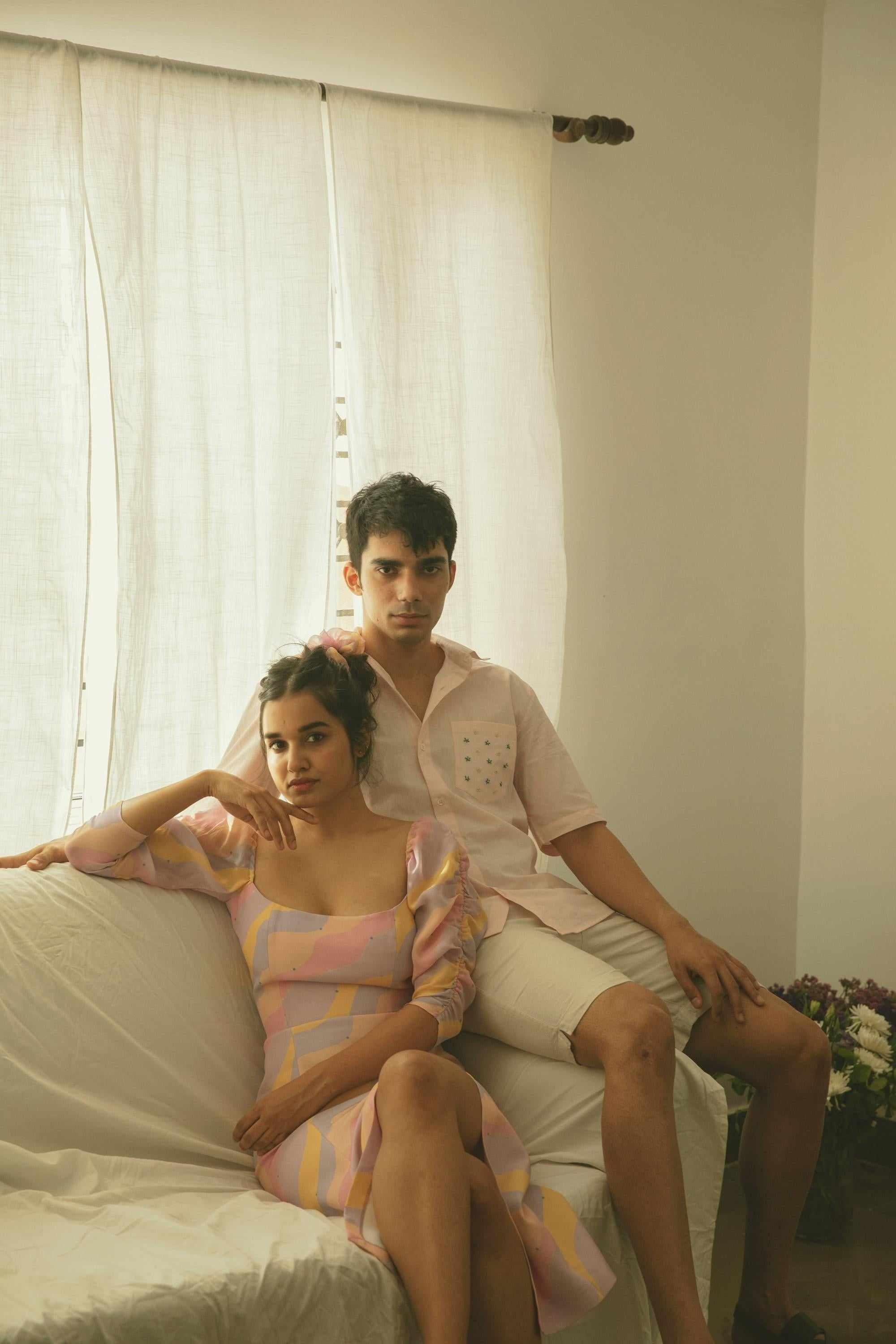 Jasmine Wave Waist Cinching Dress