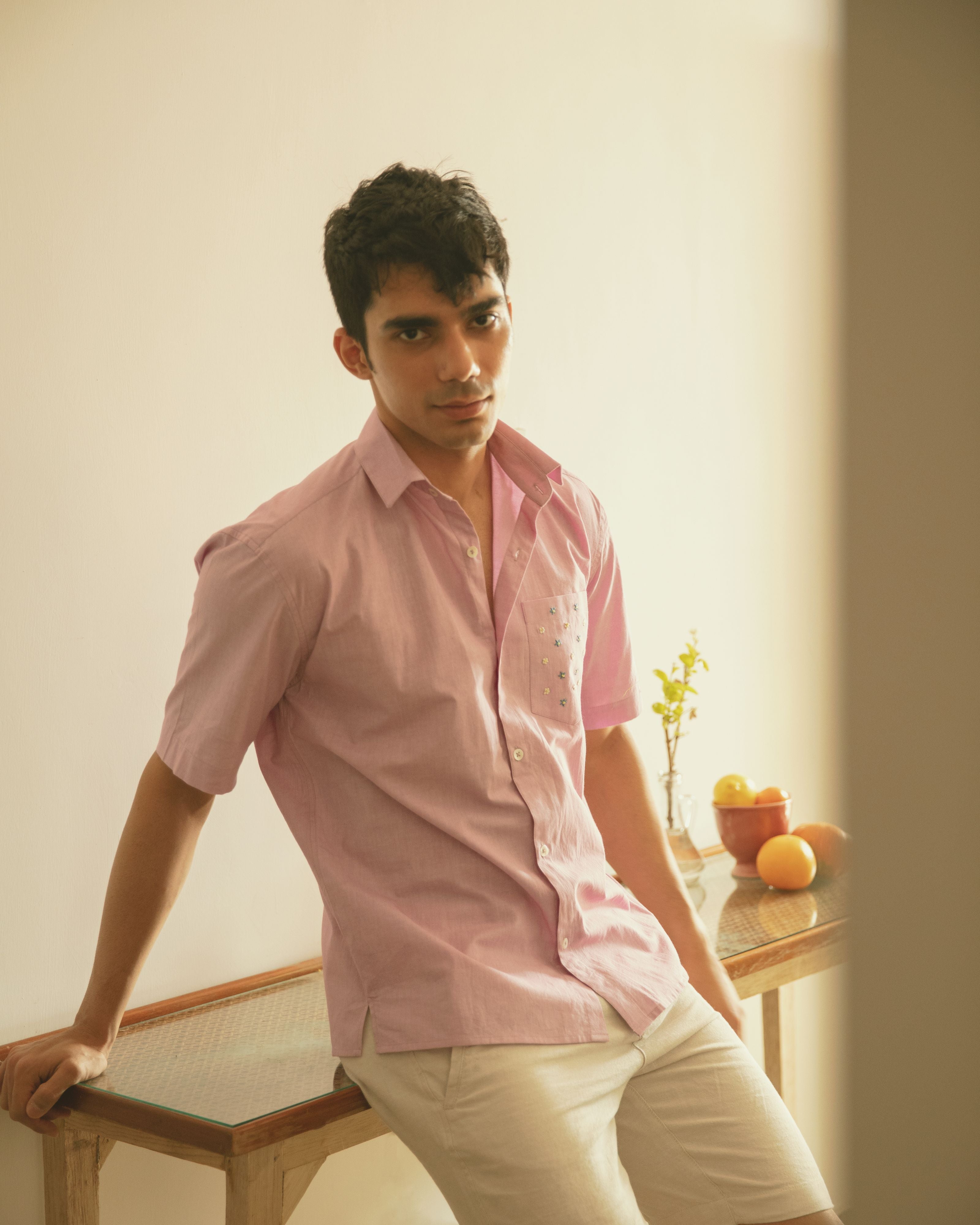 Lavender Cotton Shirt-Resortwear-izsi-IZSI