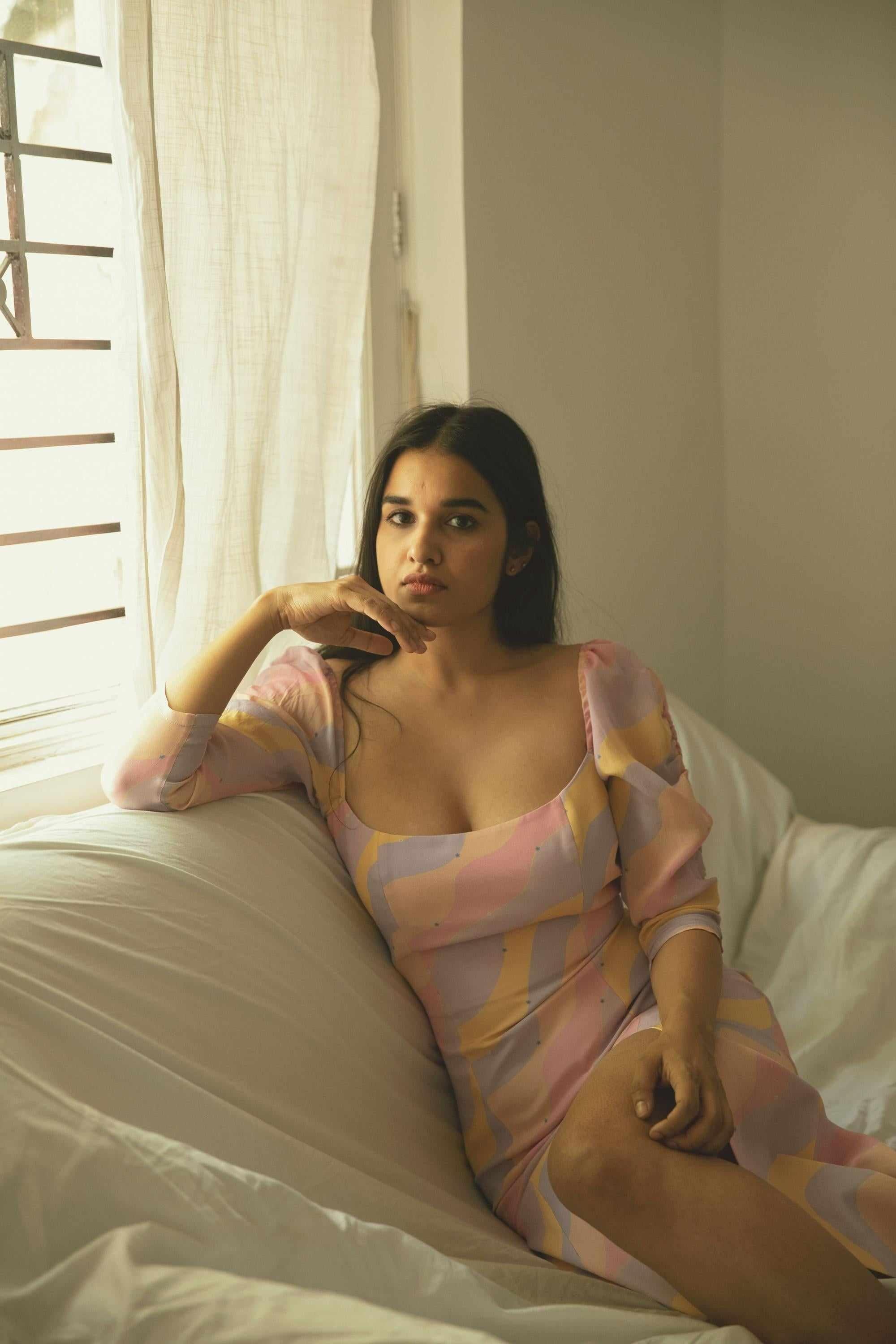 Jasmine Wave Waist Cinching Dress-Resortwear-Izsi-IZSI